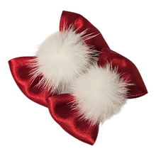 Load image into Gallery viewer, Winter Wonderland Pom Pom Bows Set Of 2