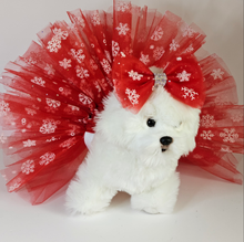 Load image into Gallery viewer, Christmas Snowflake Tutu Set Red