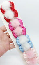 Load image into Gallery viewer, Festive Pompom Hair Bows