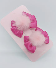 Load image into Gallery viewer, Festive Pompom Hair Bows