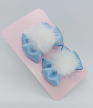 Load image into Gallery viewer, Festive Pompom Hair Bows