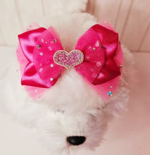 Load image into Gallery viewer, Pink Hair Bow Heart
