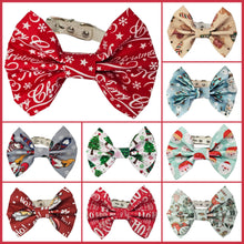 Load image into Gallery viewer, Festive Slide-On Dog Bow Tie Christmas Collection
