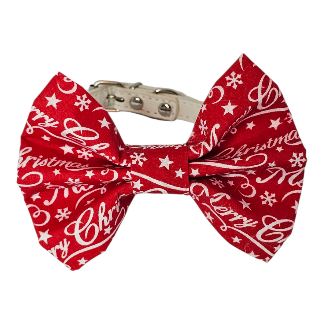 Festive Slide-On Dog Bow Tie Christmas Collection