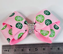 Load image into Gallery viewer, Pink Christmas Snowflake Bows
