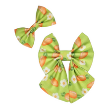 Load image into Gallery viewer, Easter Carrot Bow Tie &amp; Hair Bow Set
