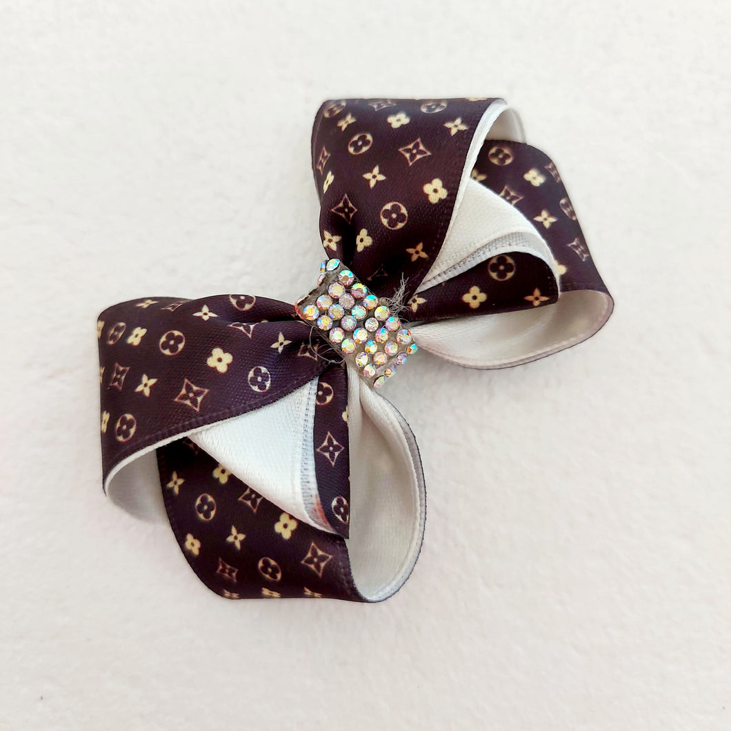 Brown Satin Fashion bow